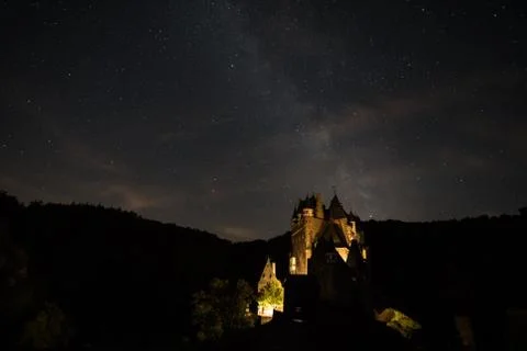 Ghostly Eltz Castle Stock Photos
