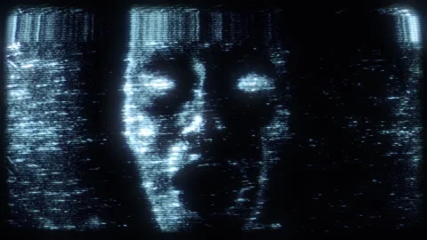 Ghostly face distorted footage Stock-Footage 263899274