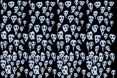 Ghostly Faces Texture 스톡 일러스트