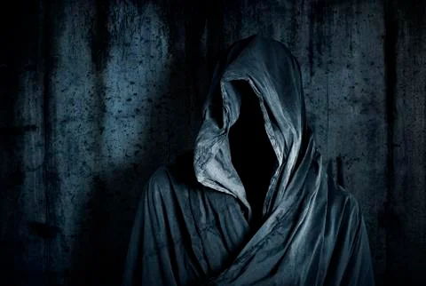 Ghostly figure in the dark Foto stock
