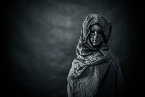 Ghostly figure in the dark Stock Photos