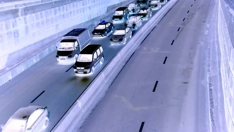 Ghostly Road Footage With Motion Of Ghosts Cars In Abstraction Stock Footage 83035332