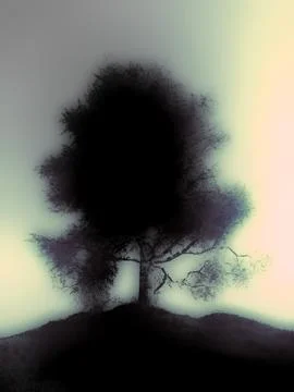 Ghostly Tree Stock Illustration