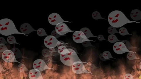 Ghosts in the fires of hell Stock Footage 316271677