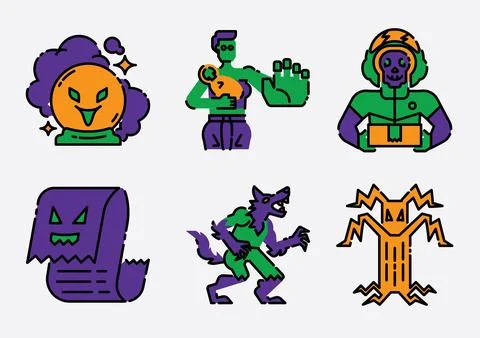 Ghosts illustration Stock Illustration