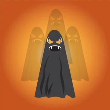 Ghosts vector Halloween decorate vector illustration 스톡 일러스트