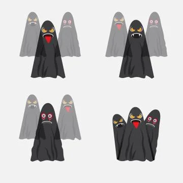 Ghosts vector Halloween decorate vector illustration Stock-Illustration