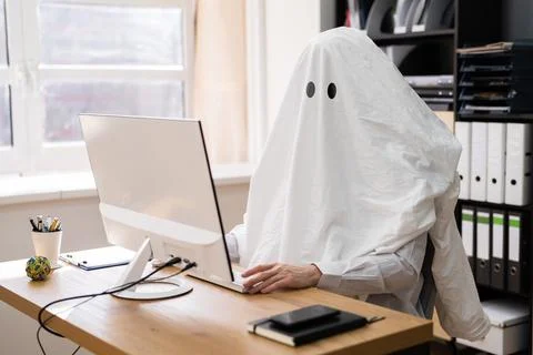 Ghostwriter In Office. Creative Ghost Writer Stock Photos