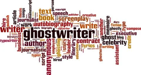Ghostwriter word cloud Stock Illustration