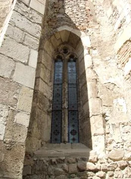 Ghotic window details Stock Photos