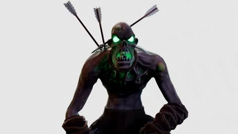 Ghoul with alpha background 03 Stock Footage 281929200