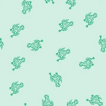Ghoul ghost line seamless pattern Stock Illustration