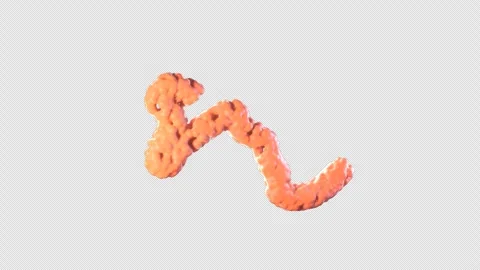 Ghrelin Hunger Hormone Molecule 3D Medical Animation – Molecular Visualization Stock Footage 344395324