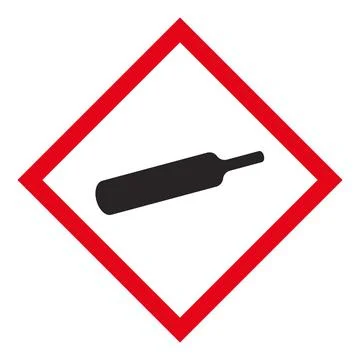 GHS compressed gas label. Stock Illustration
