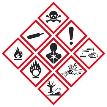 GHS Labels set. 库存插图