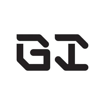 Gi initial letter vector logo icon Stock Illustration