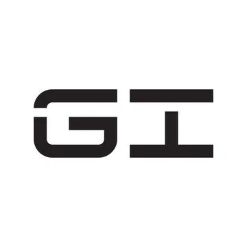 Gi initial letter vector logo icon Stock Illustration
