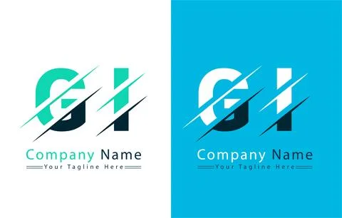 GI Letter Logo Vector Design Template Elements Stock Illustration