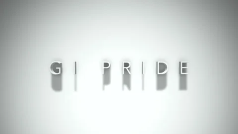 Gi pride 3D title animation with shadows on a white background Stock Footage 297272671