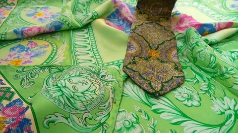Gianni Versace tie. Stock Footage 116592229