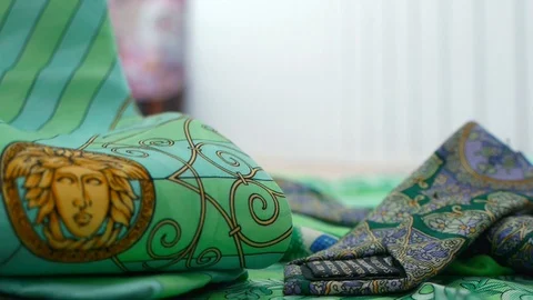 Gianni Versace tie. Stock Footage 116781727