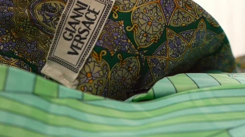 Gianni Versace tie. Stock Footage 116781774