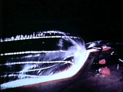 A giant air balloon is blown up and secured in 1959. Video stock 75283376
