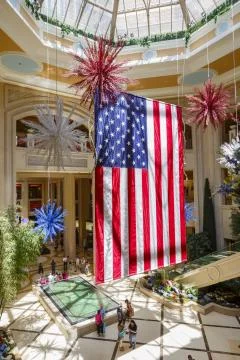 Giant American flag Stock Photos