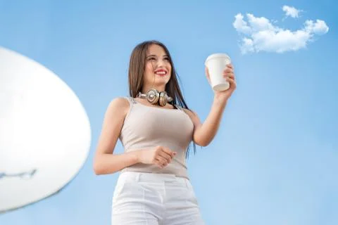 Giant and global. Stock Photos