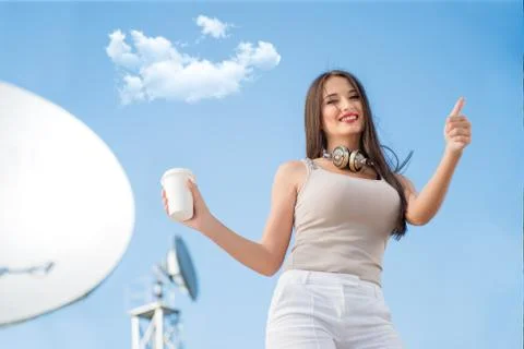 Giant and global. Stock Photos