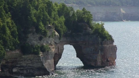 Giant Arch in Sandstone Stock Footage 73063921