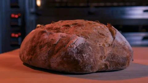 Giant artisan bread making process Stock Photos