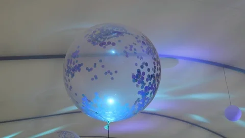 Giant Balloon at live event dinner party Stock Footage 111761366