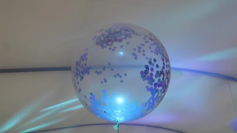 Giant Balloon at live event dinner party Stock Footage 111761377