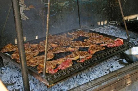 Giant barbecue to have fun Stock Photos