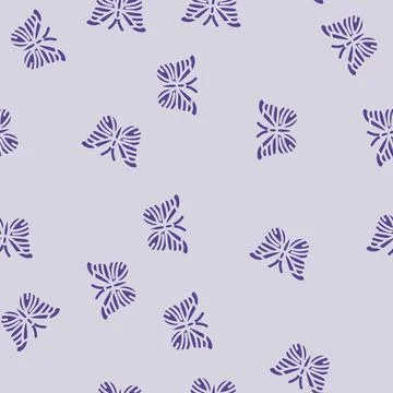 Giant blue morpho spring glyph vector seamless pattern Illustrazione stock