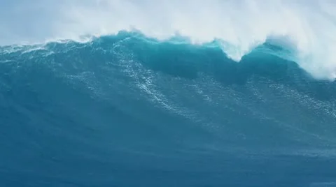 Giant Blue Ocean Wave Stock Footage 8952079