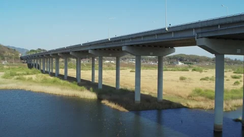 A giant bridge highway overpass Stock Footage 260554835