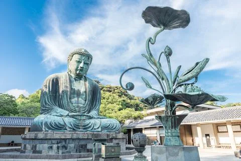 The giant Buddha in kamakura Stock Photos