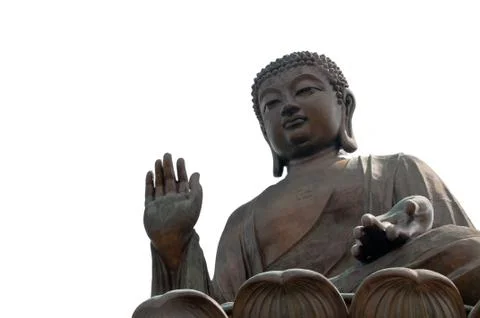 Giant buddha at po lin monastery Stock Photos