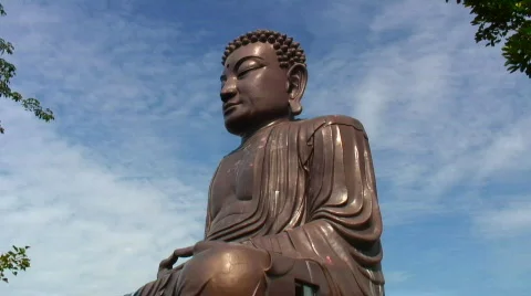Giant Buddha statue Stock Footage 278694