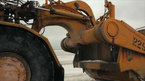 Giant Bulldozer close up Stock-Footage 12140631