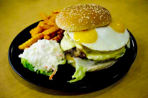 Giant burger Stock Photos