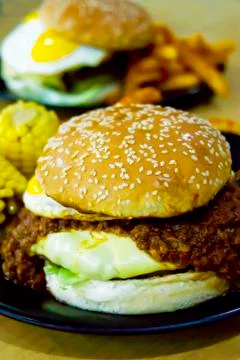 Giant burger Stock Photos