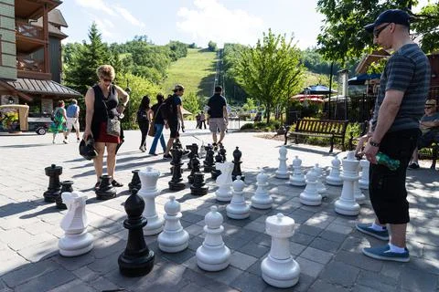 Giant chess board Stock Photos