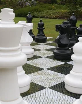 Giant Chess Set Stock Photos