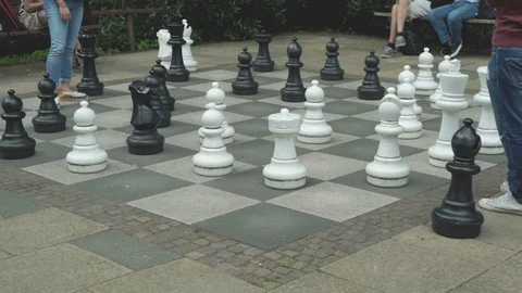 Giant Chessboard in a Park Video stock 109568662