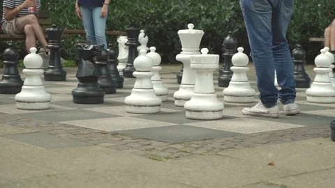 Giant Chessboard in a Park Video stock 109568745