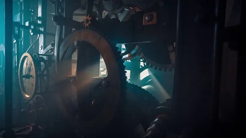 Giant Clock Mechanism Video stock 73029014