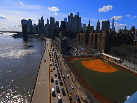 Giant Cloud Shadows New York City 스톡 동영상 74202624